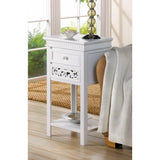 Fleur De Lis Double Drawer Side Table