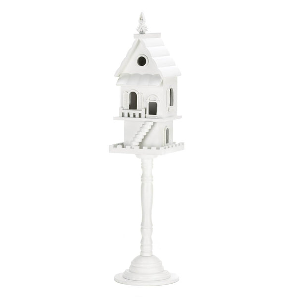 Two Story Standing White Birdhouse