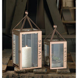 Large Rose Metal Living Lantern