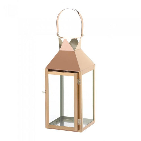 Rose Gold Candle Lantern