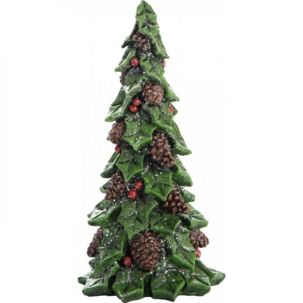 Holly Christmas Tree Figurine