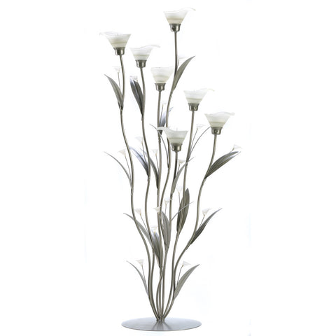 Silver Calla Lily Candleholder