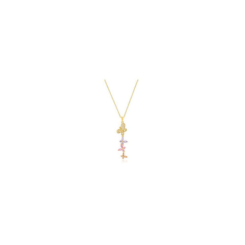 Goldtone Multi-butterfly Pendant