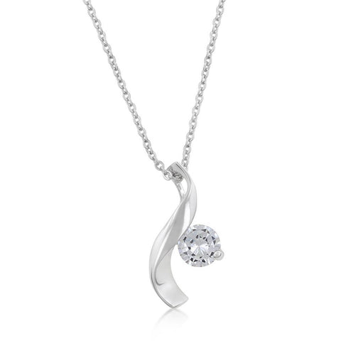 Cz Twist Pendant