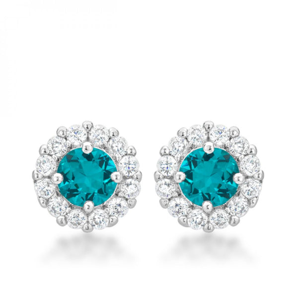 Bella Bridal Earrings In Aqua