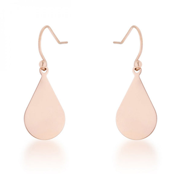 Karla Rose Gold Stainless Steel Teardrop Earrings