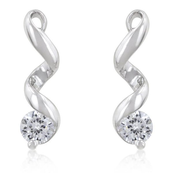 Solitaire Drop Earrings