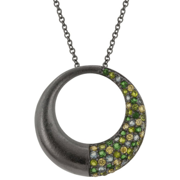 Black Rhodium Hooplet Pendant