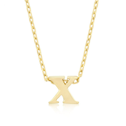 Golden Initial X Pendant