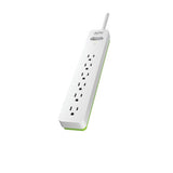 Apc By Schneider Electric 6-outlet Surgearrest Surge Protector, 6ft Cord (white)