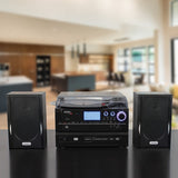 Jensen 3-speed Stereo Turntable Cd Recording System With Cassette Player, Am And Fm Stereo Radio & Mp3 Encoding